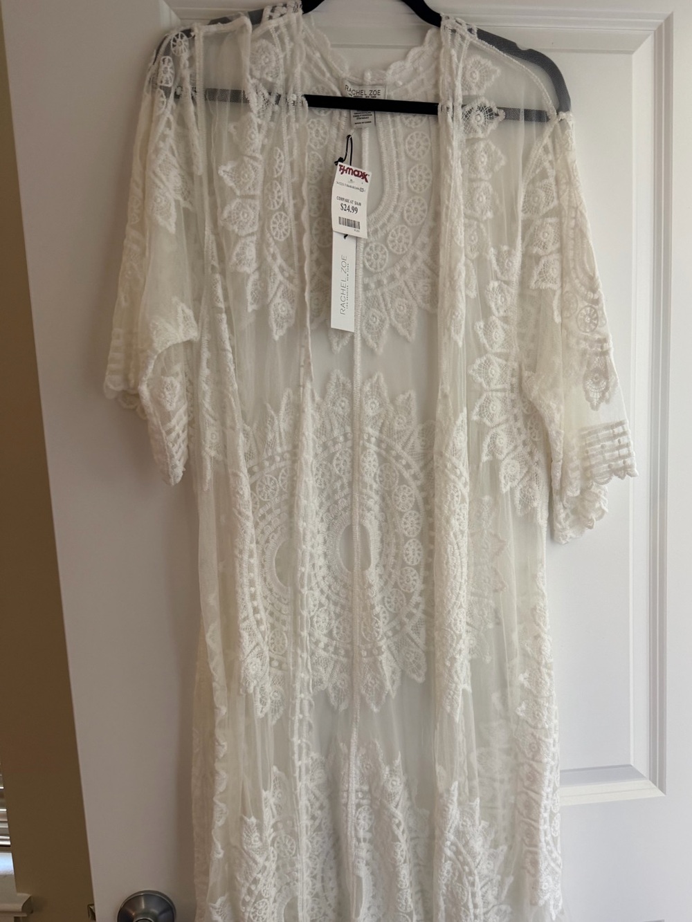 Lace Crochet Kimono Duster